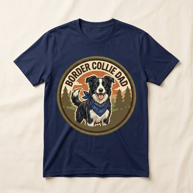 Camisa Tri-blend Border Collie Dad | Presente para (Criador carregado)