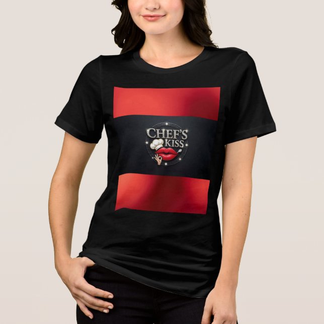 Camisa Tri-Blend Chef's Kiss T-Shirt (Frente)