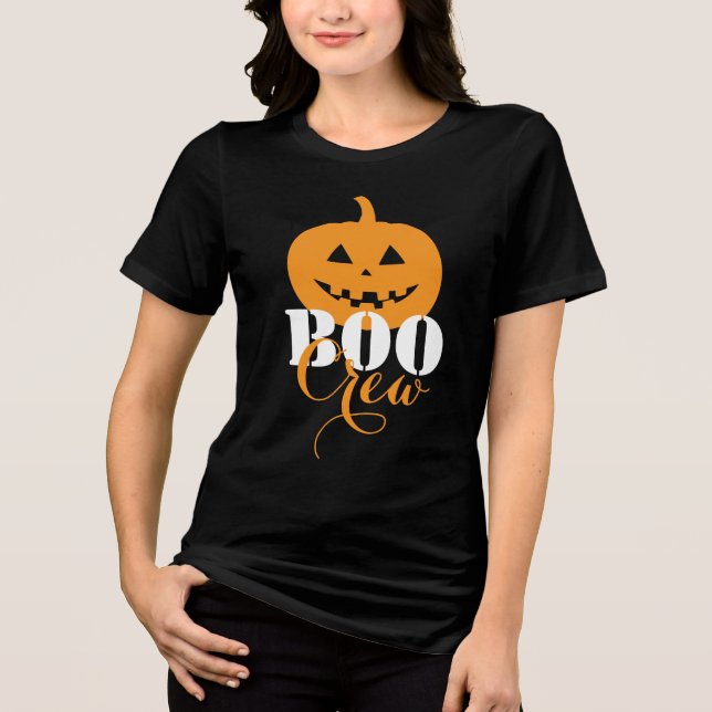 Camisa Tri-Blend de Halloween Spooky Fun BOO CREW (Frente)