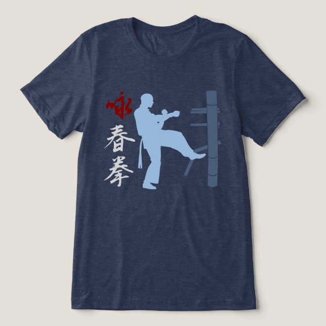 Camisa Tri-Blend de Kung Fu Wing Chun (Design frontal)
