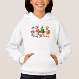 Camisa Tri-Blend de Natal Alegre Ganso Engraçado