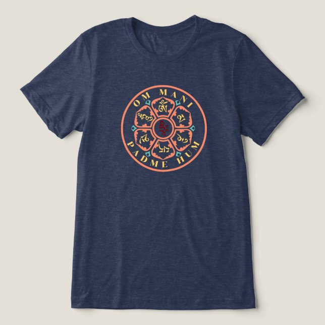 Camisa Tri-Blend Mandala Mantra (Design frontal)
