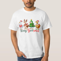 Camisa Tri-Blend Merry Goosmas Natal Ganso Engraça