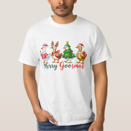 Camisa Tri-Blend Merry Goosmas Natal Ganso Engraça