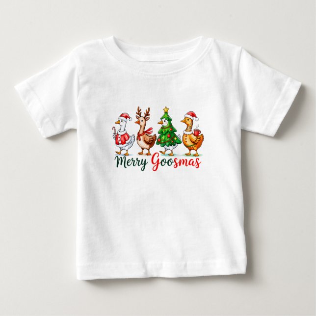 Camisa Tri-Blend Merry Goosmas Natal Ganso Engraça (Frente)