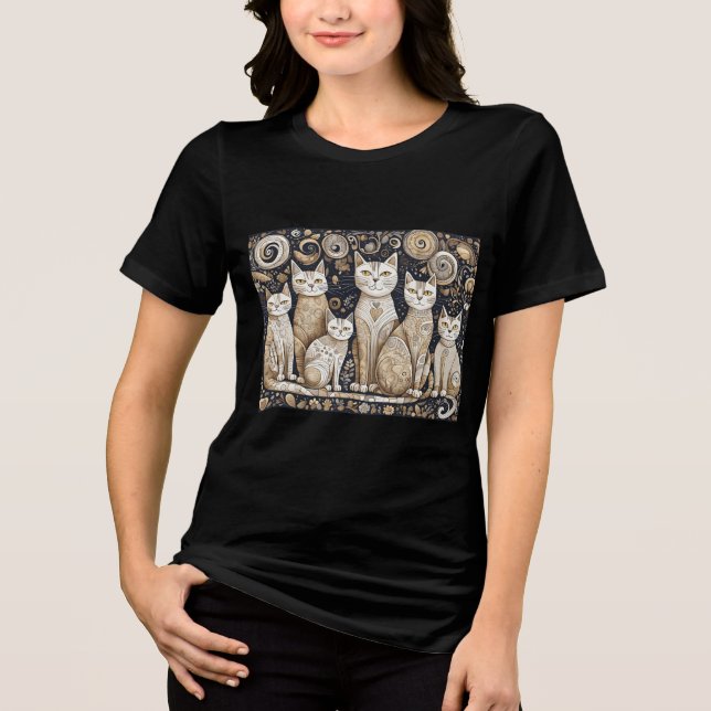 Camisa Tri-Blend para gatos calmantes (Frente)
