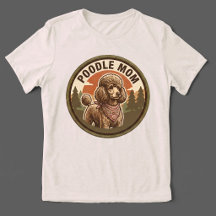 Camisa Tri-blend Poodle Mom | Presente para Mãe de