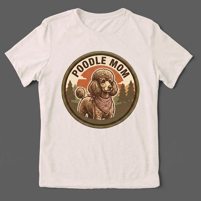 Camisa Tri-blend Poodle Mom | Presente para Mãe de (Criador carregado)