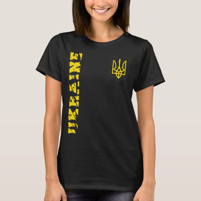 Camisa Tridente Ucraniana Ucrânia Tryzub Suporte G (Frente)