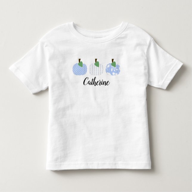Camisa Trio Light Blue Pumpkin para Meninas Pequen (Frente)