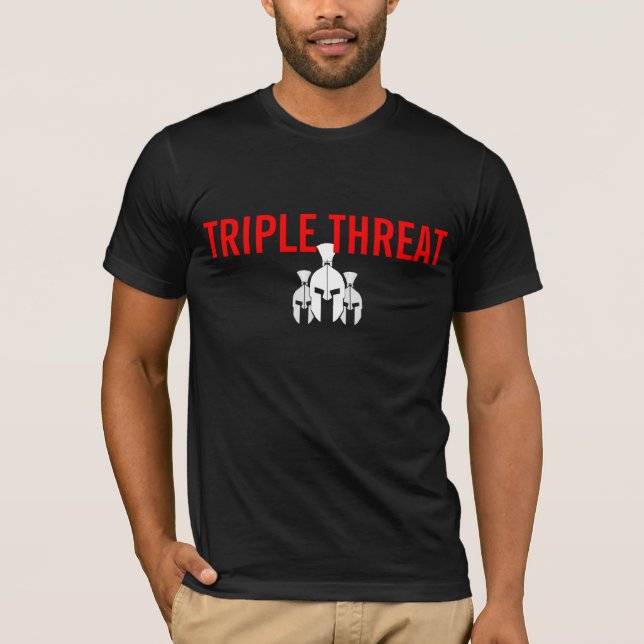 Camisa tripla da ameaça T (Frente)