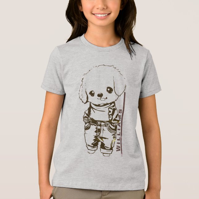 Camisa Tripla Personalizada Do Nome Gráfico T-Shir (Frente)