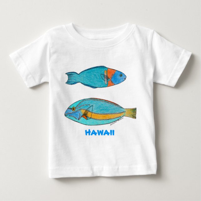 Camisa tropical dos peixes de Havaí (Frente)