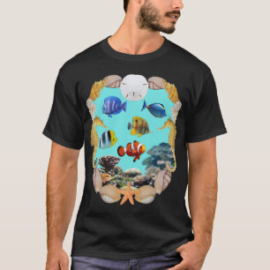 Camisa tropical dos peixes e do recife