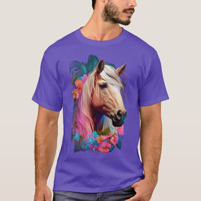 Camisa Tropical Palomino Horse (Frente)
