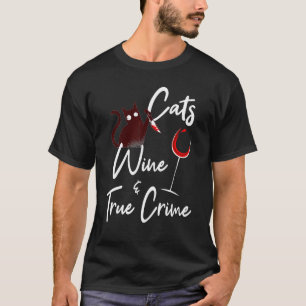 Camisa True Crime Gato Amante Vinho Shows True Cri