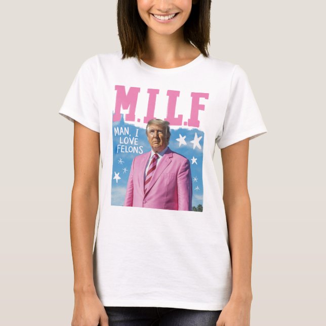 Camisa Trump MILF - Camisa feminina (Frente)