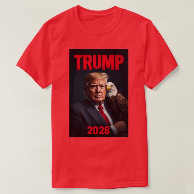 CAMISA TRUMP PRESIDENTE 2028 MAGA 01 (Frente do Design)