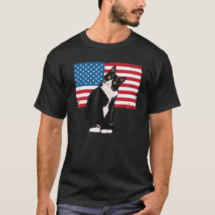 Camisa Tuxedo Cat 4 de Julho Patriótica Presente A