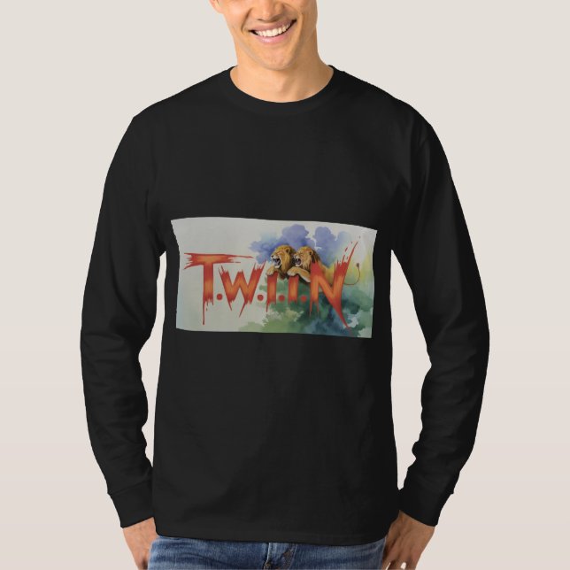 Camisa Twin Fist Lions – Gráfico Ousado (Frente)