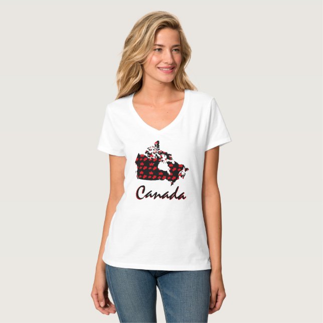 Camisa única canadense vermelha Maple Canada diver (Frente Completa)