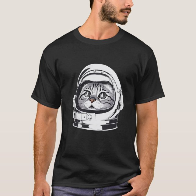 Camisa Unisex Astro Cat | Teto de Gato da Idade Es (Frente)