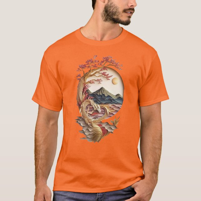 Camisa Unisex Dragon Oragami (Frente)