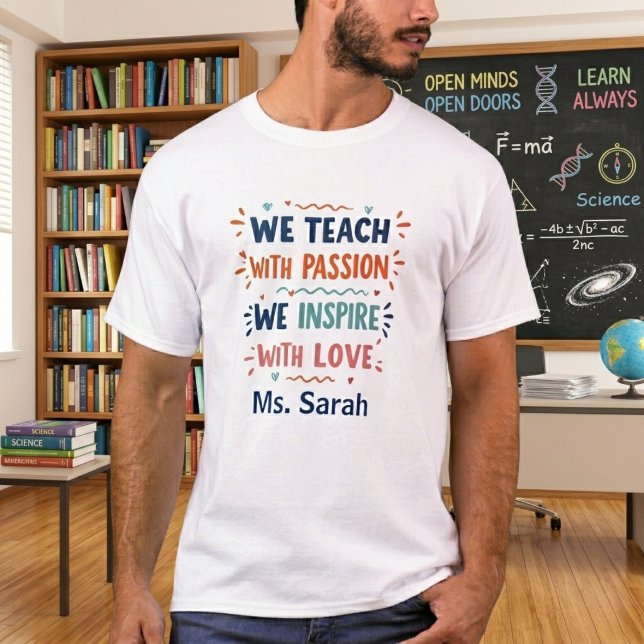 Camisa Unisex Frase Inspiradora para Professores P (Criador carregado)