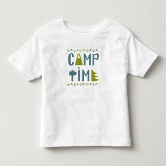 Camisa Verde Azul Tempo de Acampamento Natureza
