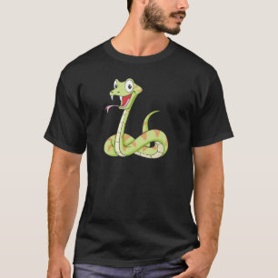 Camisa verde bonito dos desenhos animados do cobra