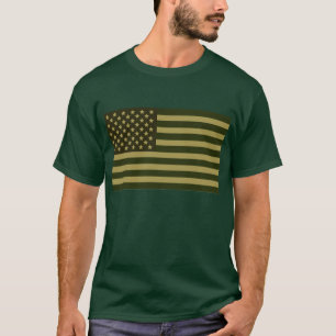 Camisa verde da bandeira americana