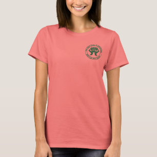 Camisa verde da campainha das mulheres