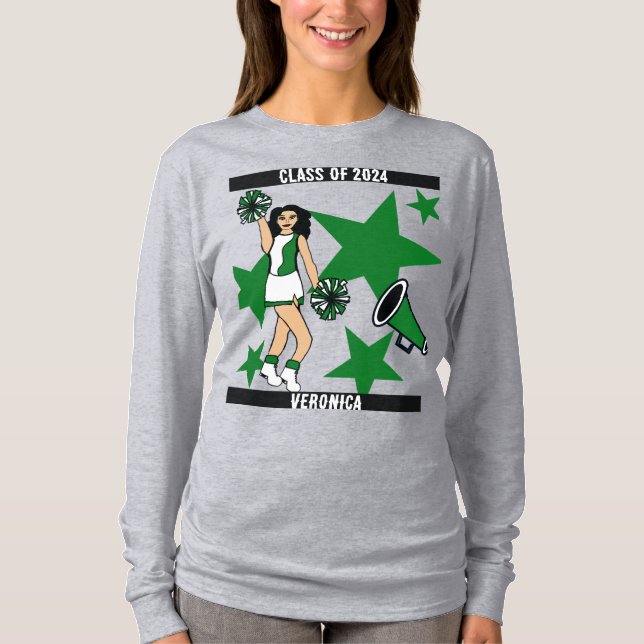 Camisa Verde de Animação Personalizada 2 (Frente)