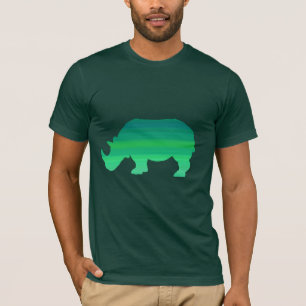 Camisa verde do rinoceronte