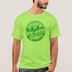 Camisa verde do Rocky Mountain Park Colorado