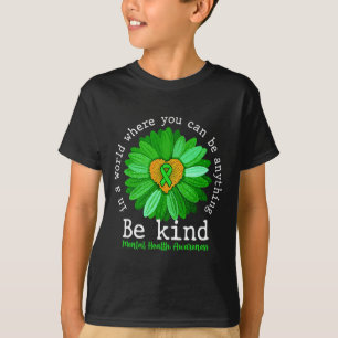 Camisa Verde Girassol Seja Gentil Conscientização 