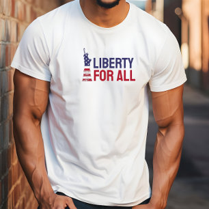 Camisa vermelha azul-T-Shirt do protesto anti-Trum