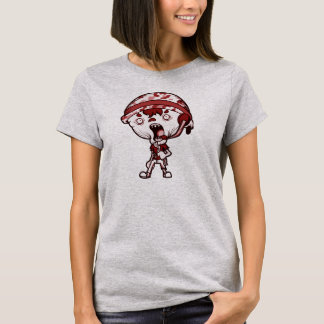 Camisa vermelha cinzenta do ZLB das mulheres (a