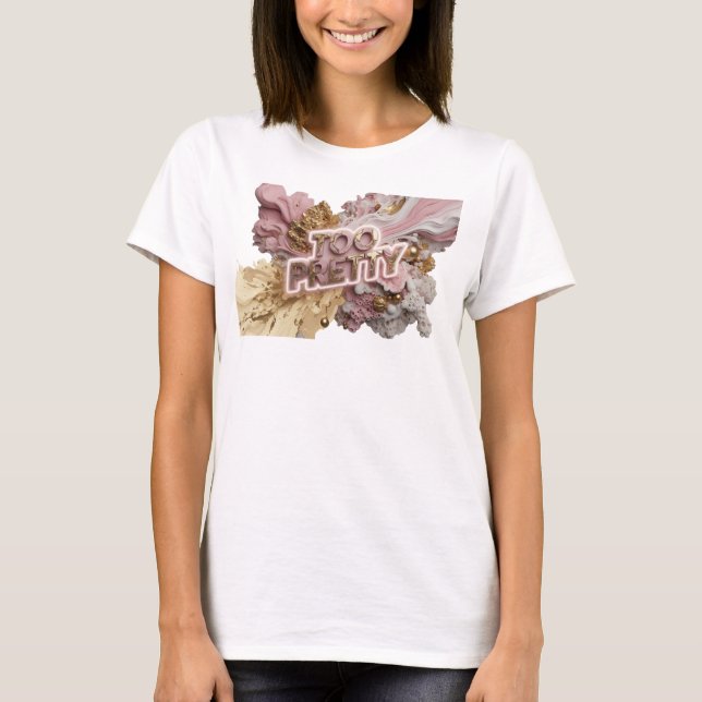 Camisa Vermelha da Moda TOO PRETTY Design (Frente)