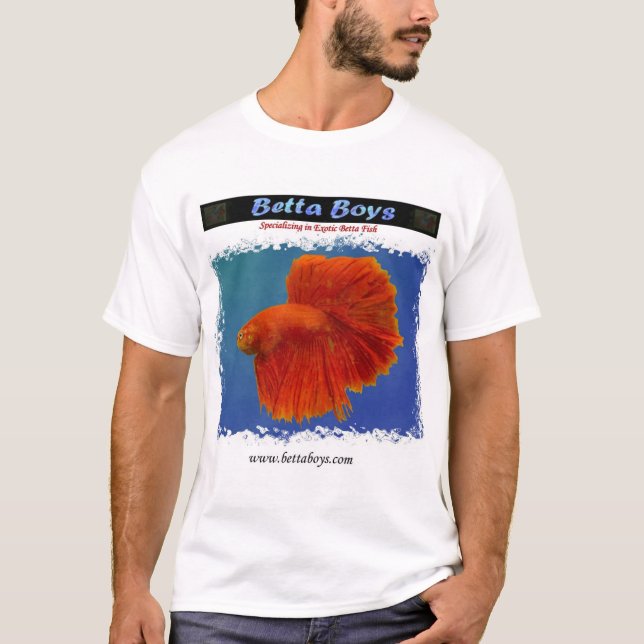 Camisa vermelha de Betta da meia lua por meninos (Frente)