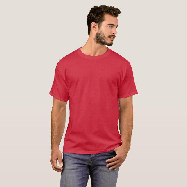 Camisa Vermelha de Homens / Personalizar (Frente Completa)