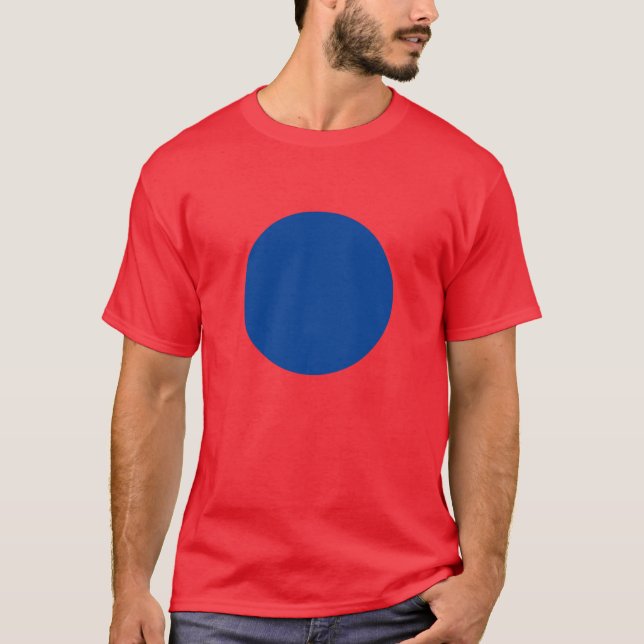 Camisa Vermelha de Ponto Azul (Frente)