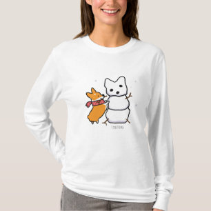 Camisa vermelha do boneco de neve do Corgi