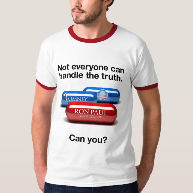 Camisa vermelha do comprimido de Ron Paul (Frente)