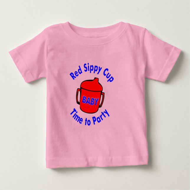 Camisa vermelha do copo de Sippy (Frente)