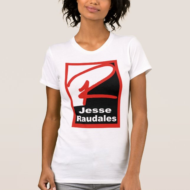 Camisa vermelha do logotipo de Jesse Raudales (Frente)