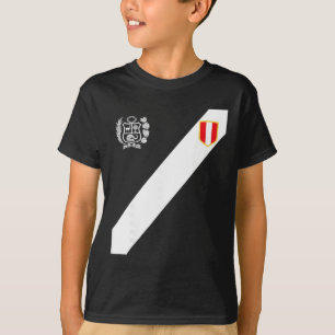 Camisa Vermelha do Peru Bandeira Peruana Escudo Re