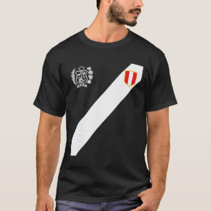Camisa Vermelha do Peru Bandeira Peruana Escudo Re