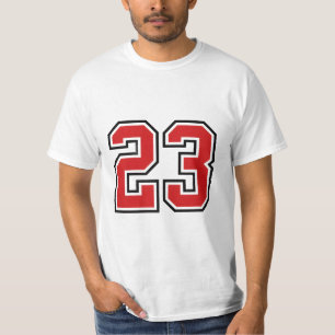 Camisa Vermelha em Negrito Número 23