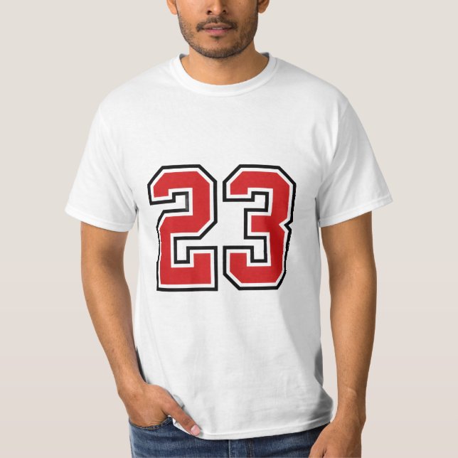 Camisa Vermelha em Negrito Número 23 (Frente)